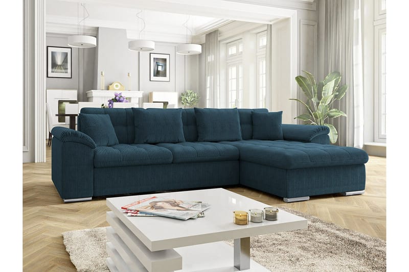 Camior 3-sits Hörnbäddsoffa NO_BRAND Dark blue - Möbler - Vardagsrum - Bäddsoffor - Bäddsoffa divan