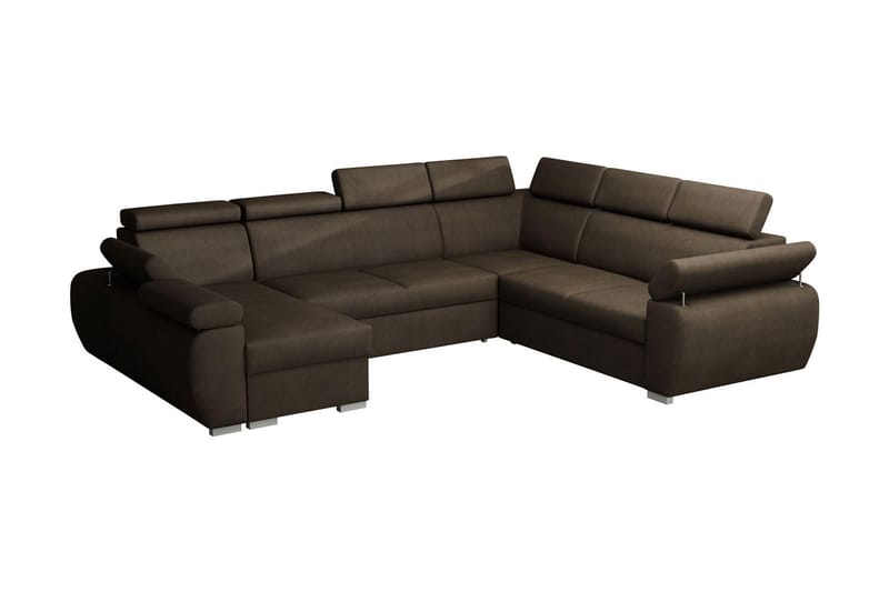 CORINNE Hörnsoffa Vänster Brun - Brun - Möbler - Vardagsrum - Bäddsoffor - Hörnbäddsoffa