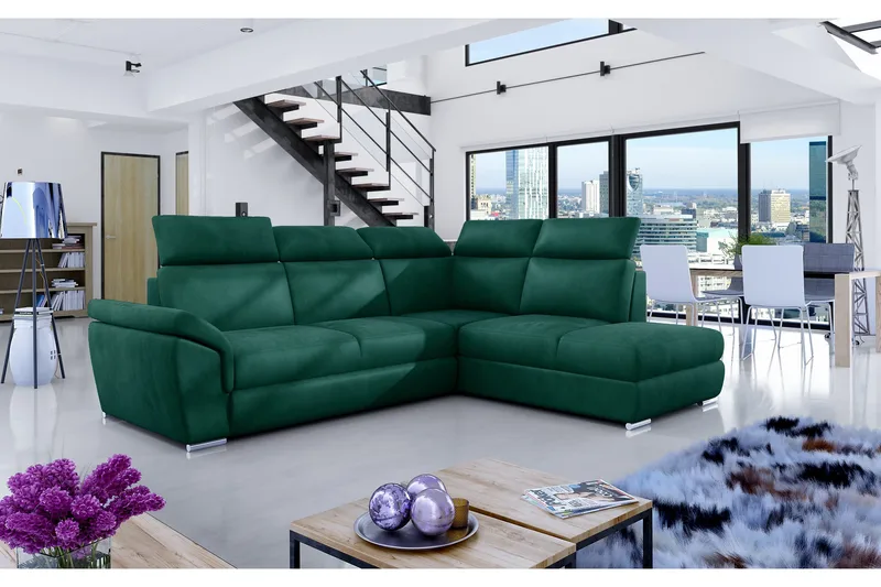 Coroniella Hörnbäddsoffa, Grön