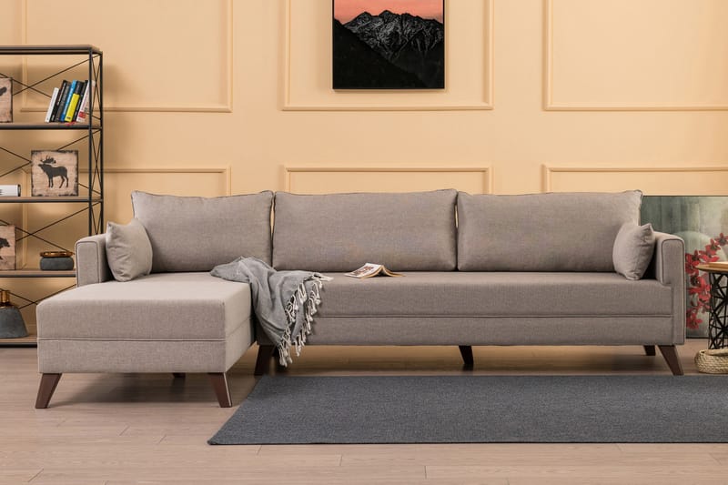 DENMARK Bäddsoffa  Beige - Möbler - Vardagsrum - Bäddsoffor - Hörnbäddsoffa