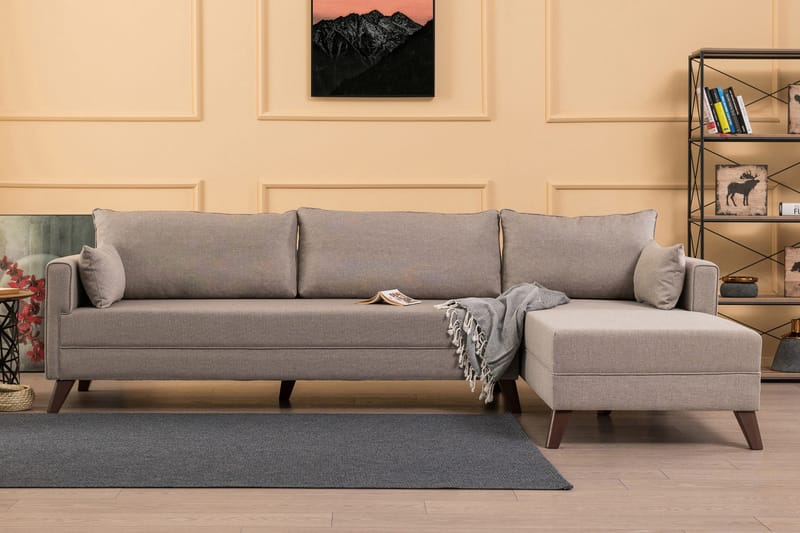 DENMARK Bäddsoffa  Beige - Möbler - Vardagsrum - Bäddsoffor - Hörnbäddsoffa