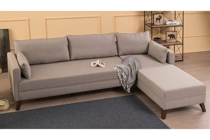 DENMARK Bäddsoffa  Beige - Möbler - Vardagsrum - Bäddsoffor - Hörnbäddsoffa