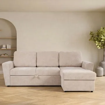 Hörnbäddsoffa Fenor - ljusbeige - Möbler - Vardagsrum - Bäddsoffor
