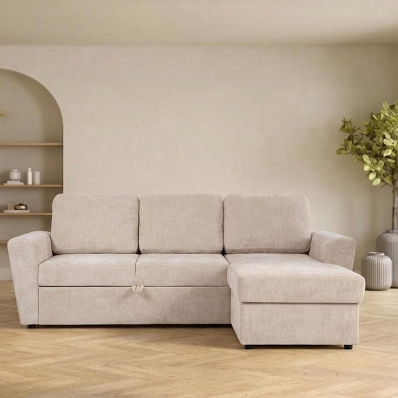 Hörnbäddsoffa Fenor - ljusbeige - Möbler - Vardagsrum - Bäddsoffor