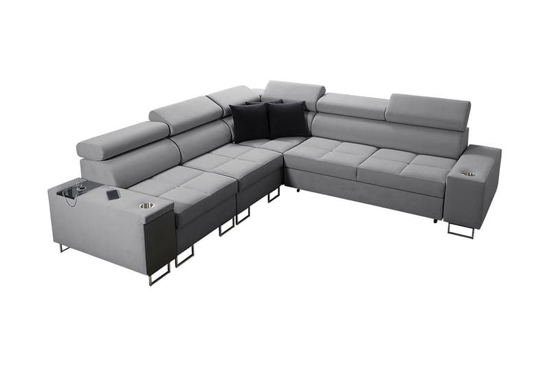 FIORANO 3-sits Hörnbäddsoffa Höger - Ljusgrå - Möbler - Vardagsrum - Bäddsoffor - Hörnbäddsoffa