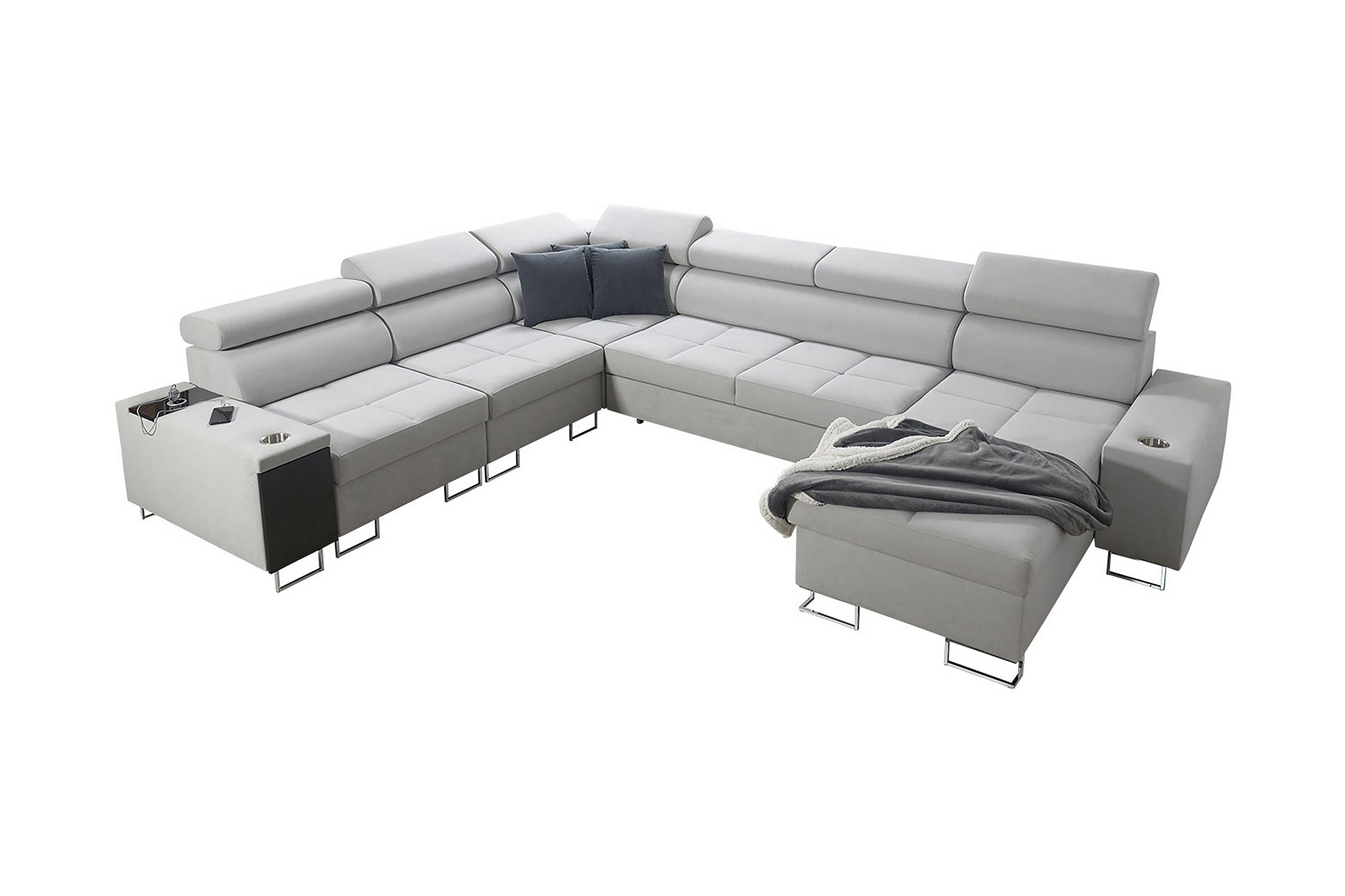 fiorano 4-sits bäddsoffa vänster - vit