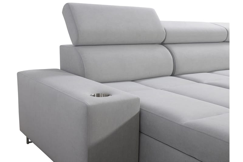 FIORANO 4-sits Hörnbäddsoffa Vänster Ljusgrå - Möbler - Vardagsrum - Bäddsoffor - Hörnbäddsoffa