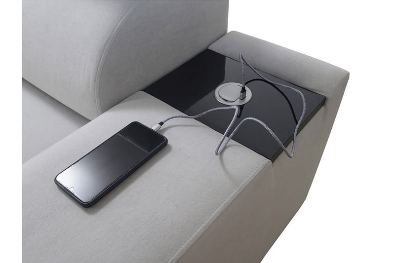 FIORANO 4-sits Hörnbäddsoffa Vänster Svart - Möbler - Vardagsrum - Bäddsoffor - Hörnbäddsoffa