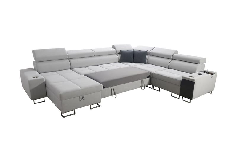FIORANO 4-sits Hörnbäddsoffa Vänster Svart - Möbler - Vardagsrum - Bäddsoffor - Hörnbäddsoffa