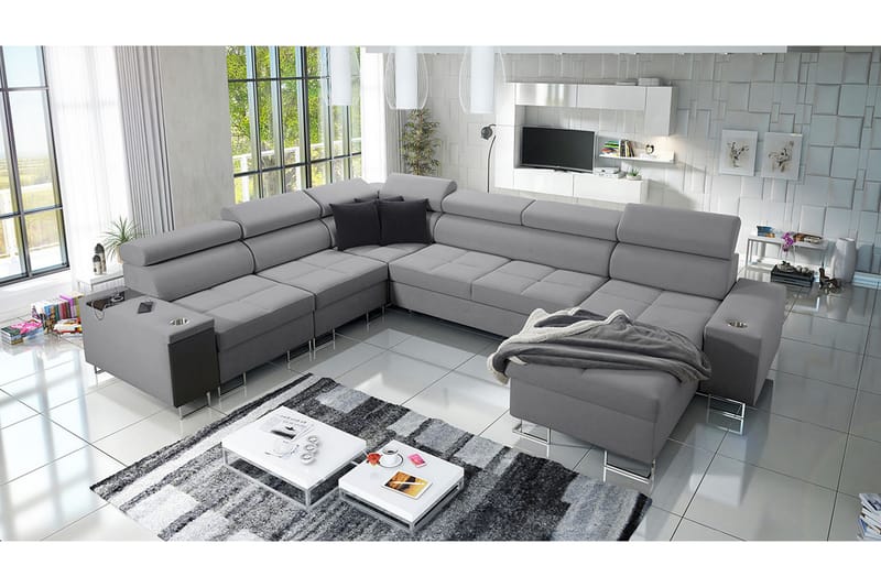 FIORANO Bäddsoffa - Ljusgrå - Möbler - Vardagsrum - Bäddsoffor - Hörnbäddsoffa