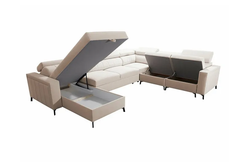 Galbally 5-sits Hörnbäddsoffa Dark blue - Möbler - Vardagsrum - Bäddsoffor - Hörnbäddsoffa