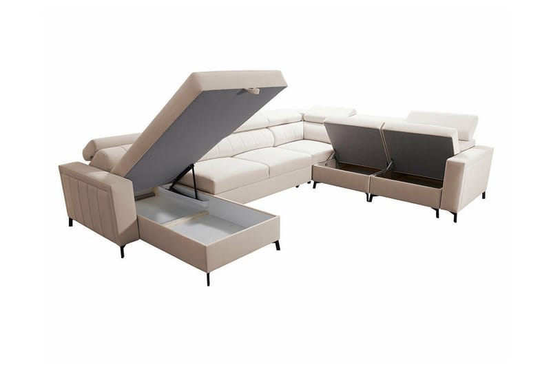 Galbally 5-sits Hörnbäddsoffa NO_BRAND Dark blue - Möbler - Vardagsrum - Bäddsoffor - Hörnbäddsoffa