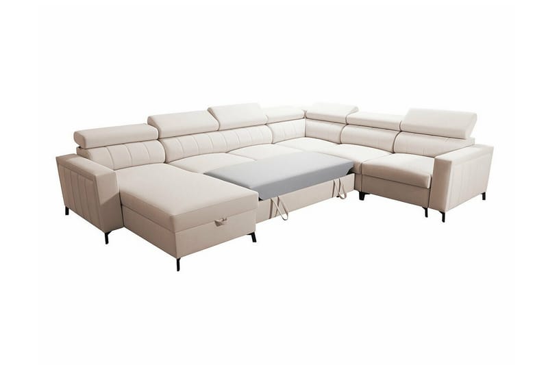 Galbally 5-sits Hörnbäddsoffa NO_BRAND Dark blue - Möbler - Vardagsrum - Bäddsoffor - Hörnbäddsoffa