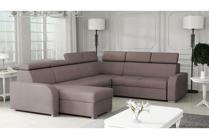 GRAVEL Hörnsoffa Large Brun - Möbler - Vardagsrum - Bäddsoffor - Hörnbäddsoffa