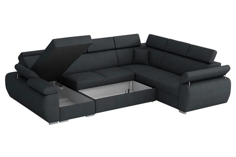 Halliday Hörnsoffa Höger - Brun/Grå - Möbler - Vardagsrum - Bäddsoffor - Hörnbäddsoffa