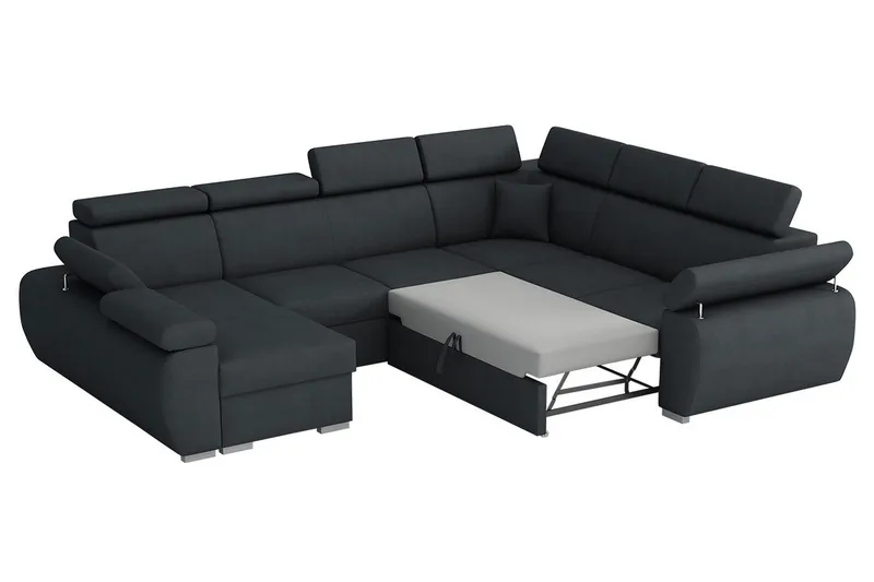 Halliday Hörnsoffa Vänster - Mörkgrå - Möbler - Vardagsrum - Bäddsoffor - Hörnbäddsoffa