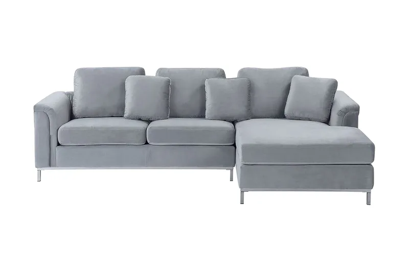 Hörnsoffa 4-sits V med sovfunktion grå OSLO, Grå