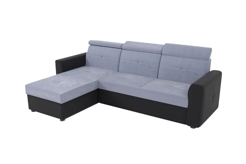 Hunglader 3-sits Hörnbäddsoffa NO_BRAND Black