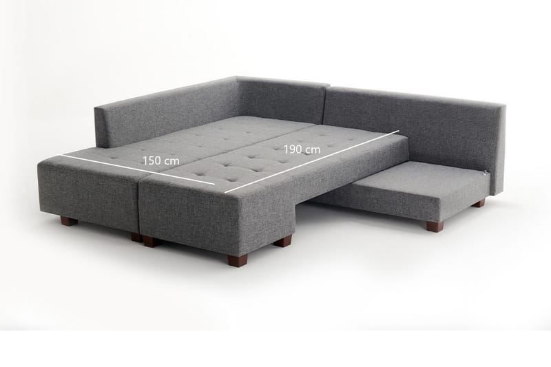 IRELAND Bäddsoffa  Grå - Möbler - Vardagsrum - Bäddsoffor - Hörnbäddsoffa