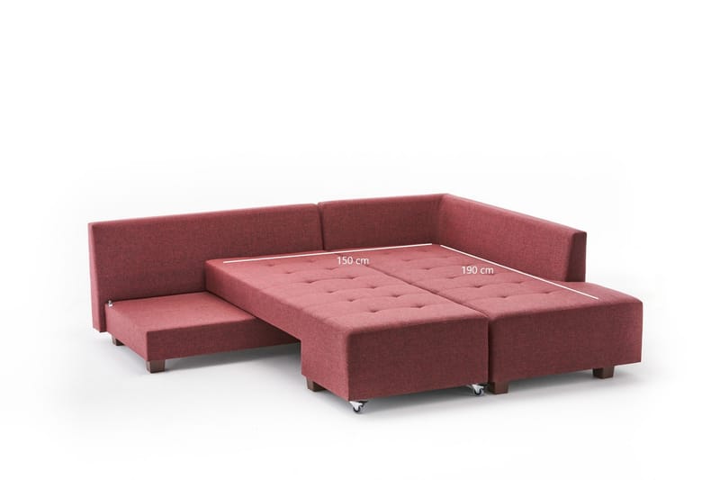 IRELAND Bäddsoffa  Röd - Möbler - Vardagsrum - Bäddsoffor - Hörnbäddsoffa