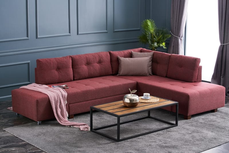 IRELAND Bäddsoffa  Röd - Möbler - Vardagsrum - Bäddsoffor - Hörnbäddsoffa