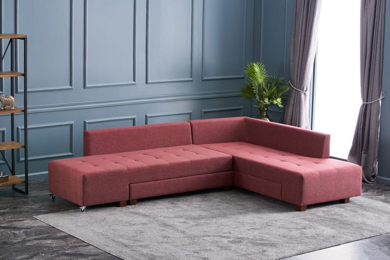 IRELAND Bäddsoffa  Röd - Möbler - Vardagsrum - Bäddsoffor - Hörnbäddsoffa