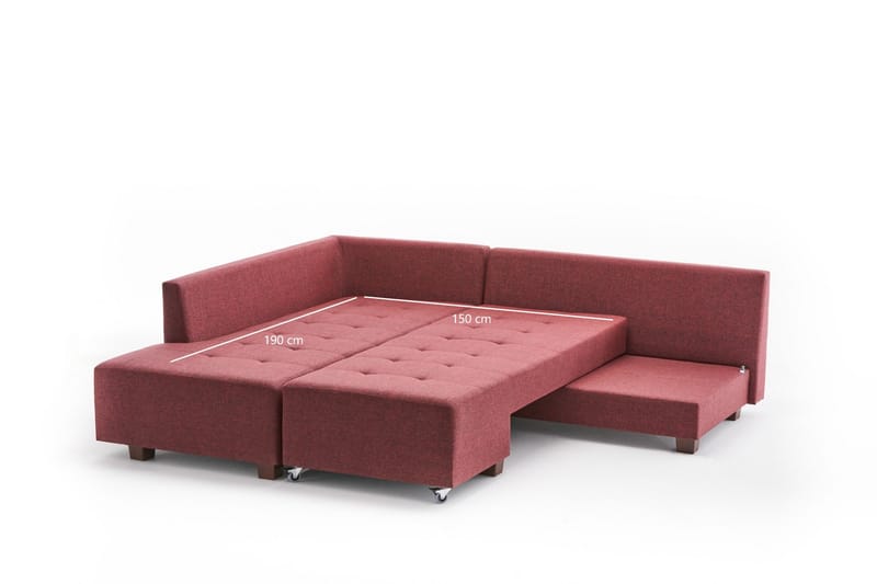 IRELAND Bäddsoffa  Röd - Möbler - Vardagsrum - Bäddsoffor - Hörnbäddsoffa