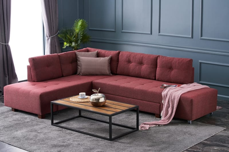 IRELAND Bäddsoffa  Röd - Möbler - Vardagsrum - Bäddsoffor - Hörnbäddsoffa