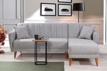Jenick Hörnbäddsoffa - Grå - Möbler - Vardagsrum - Bäddsoffor - Bäddsoffa divan