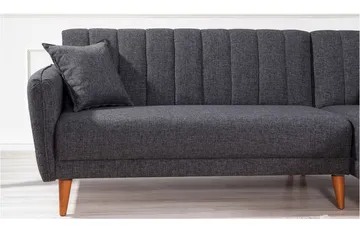 Jenick Hörnbäddsoffa - Mörkgrå - Möbler - Vardagsrum - Bäddsoffor - Bäddsoffa divan