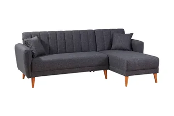 Jenick Hörnbäddsoffa - Mörkgrå - Möbler - Vardagsrum - Bäddsoffor - Bäddsoffa divan