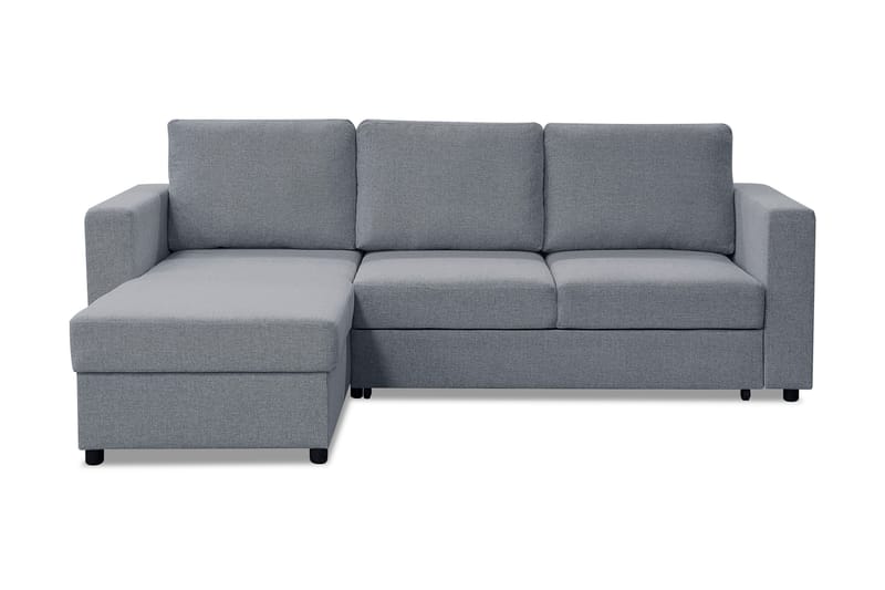 JULES Bäddsoffa 3-sits med Divan Vänster Ljusgrå - Hörnbäddsoffa - Bäddsoffor