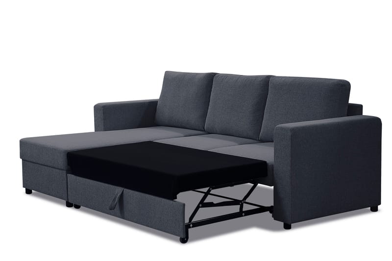 JULES Bäddsoffa 3-sits med Divan Vänster Mellangrå - Möbler - Vardagsrum - Bäddsoffor - Hörnbäddsoffa