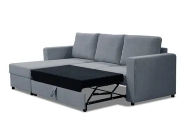 Julia Bäddsoffa 3-sits med Divan Vänster - Ljusgrå - Möbler - Vardagsrum - Bäddsoffor - Bäddsoffa divan