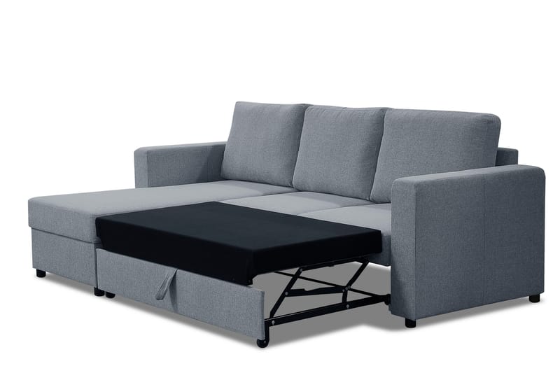 Julia Bäddsoffa 3-sits med Divan Vänster - Ljusgrå - Möbler - Vardagsrum - Bäddsoffor - Hörnbäddsoffa
