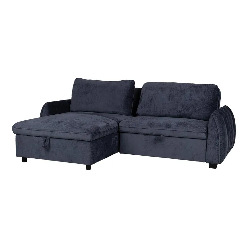 Hörnbäddsoffa Klevor - Blå - Möbler - Vardagsrum - Bäddsoffor - Hörnbäddsoffa
