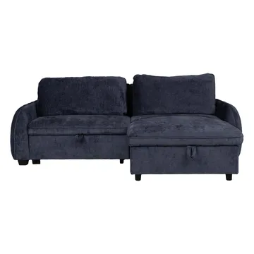 Hörnbäddsoffa Klevor - Blå - Möbler - Vardagsrum - Bäddsoffor