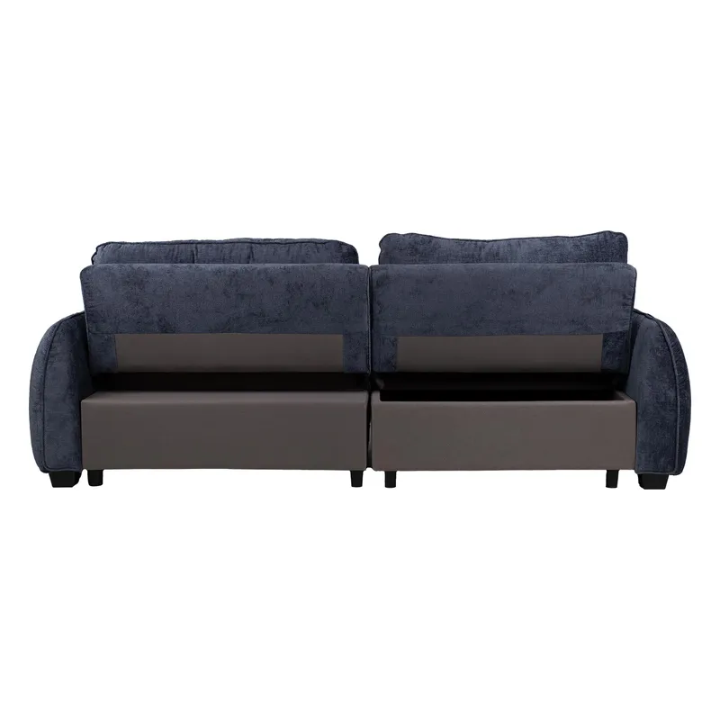 Hörnbäddsoffa Klevor - Blå - Möbler - Vardagsrum - Bäddsoffor - Hörnbäddsoffa