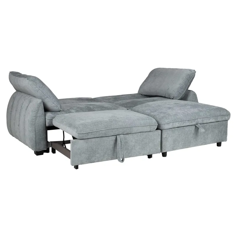 Hörnbäddsoffa Klevor - blågrön - Möbler - Vardagsrum - Bäddsoffor - Hörnbäddsoffa