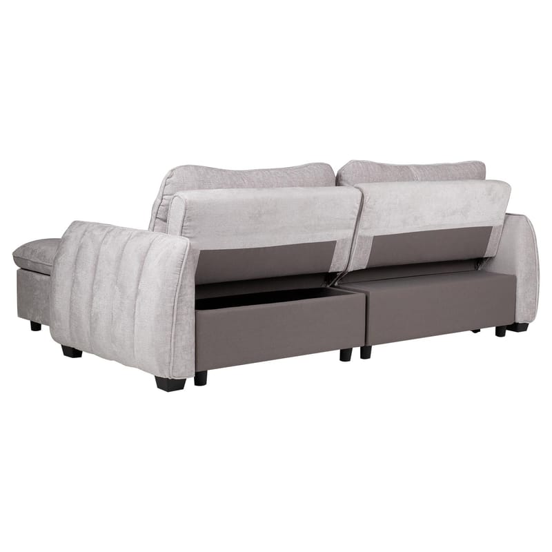 Hörnbäddsoffa Klevor - Ljusgrå - Möbler - Vardagsrum - Bäddsoffor - Hörnbäddsoffa