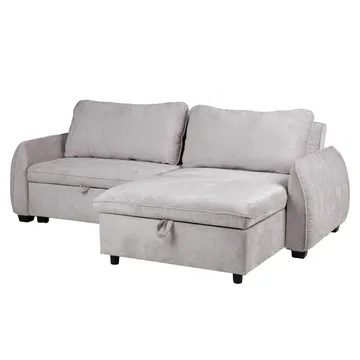 Hörnbäddsoffa Klevor - Ljusgrå - Möbler - Vardagsrum - Bäddsoffor