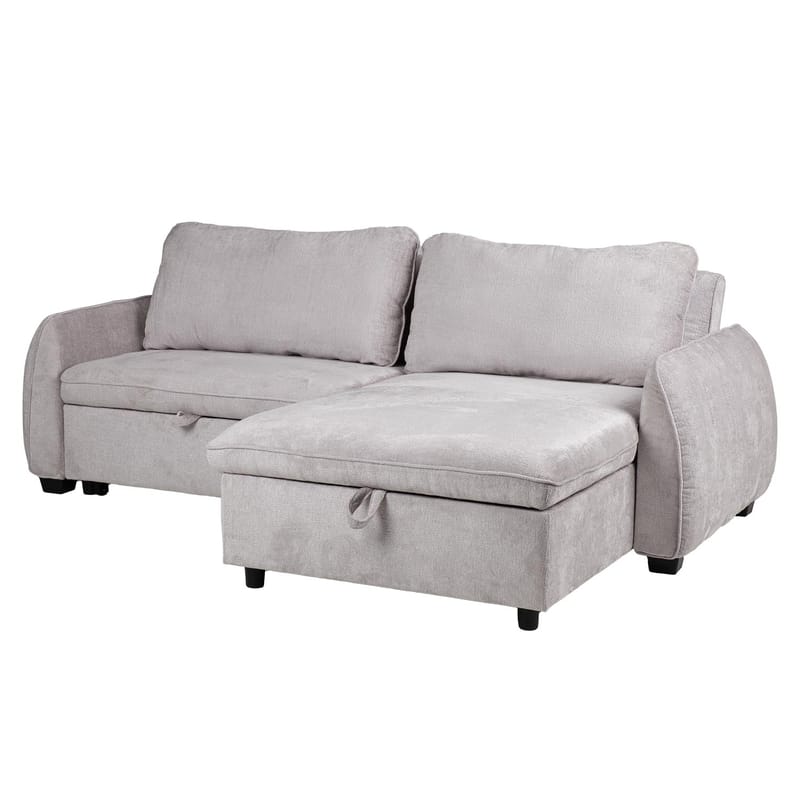 Hörnbäddsoffa Klevor - Ljusgrå - Möbler - Vardagsrum - Bäddsoffor - Hörnbäddsoffa