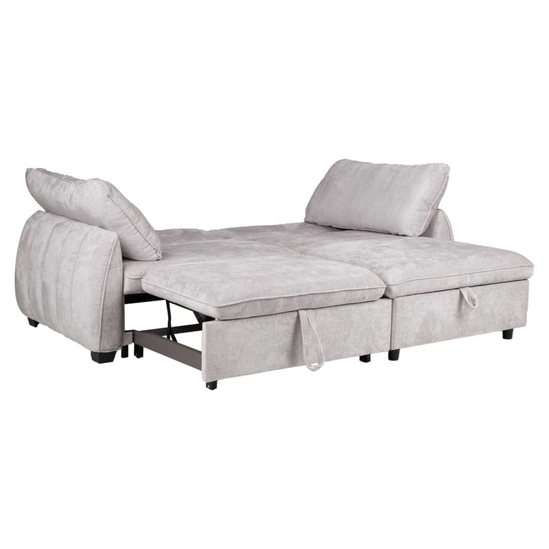 Hörnbäddsoffa Klevor - Ljusgrå - Möbler - Vardagsrum - Bäddsoffor - Hörnbäddsoffa