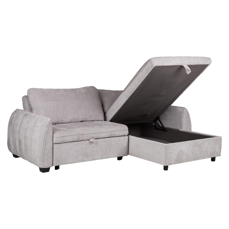 Hörnbäddsoffa Klevor - Ljusgrå - Möbler - Vardagsrum - Bäddsoffor - Hörnbäddsoffa