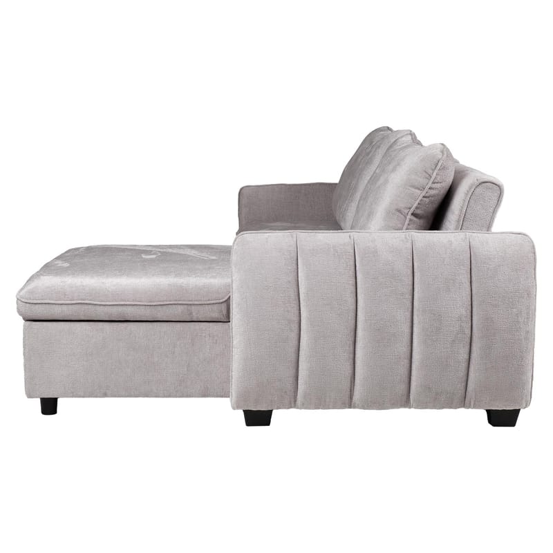 Hörnbäddsoffa Klevor - Ljusgrå - Möbler - Vardagsrum - Bäddsoffor - Hörnbäddsoffa