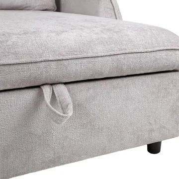 Hörnbäddsoffa Klevor - Ljusgrå - Möbler - Vardagsrum - Bäddsoffor