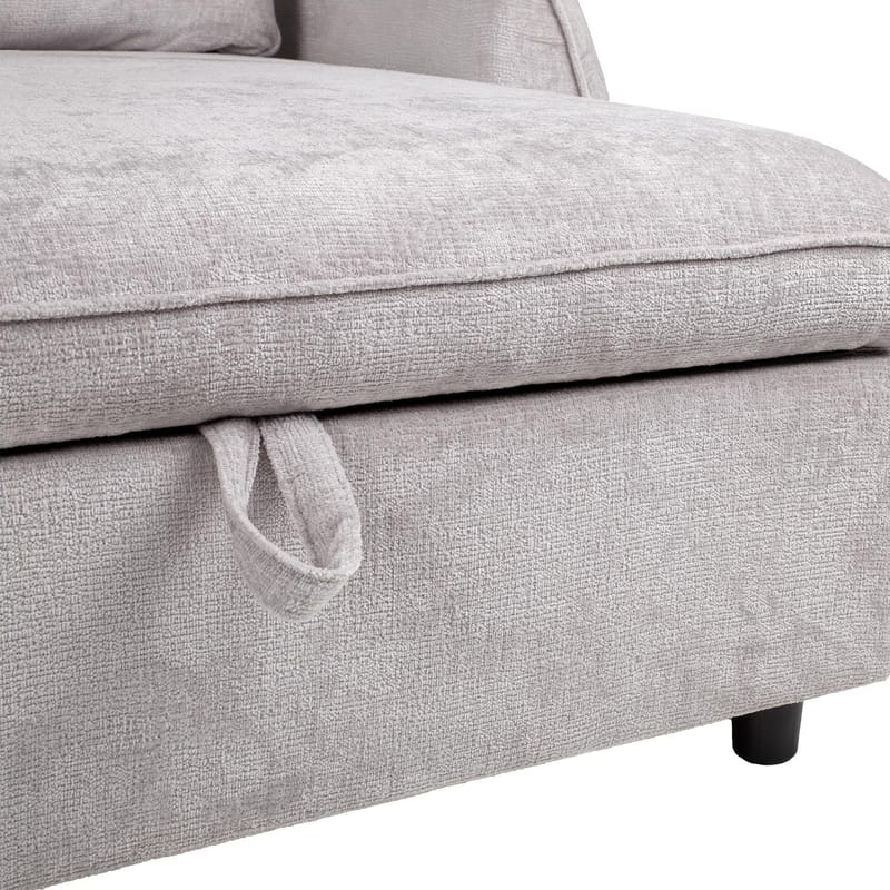 Hörnbäddsoffa Klevor - Ljusgrå - Möbler - Vardagsrum - Bäddsoffor - Hörnbäddsoffa