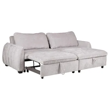 Hörnbäddsoffa Klevor - Ljusgrå - Möbler - Vardagsrum - Bäddsoffor
