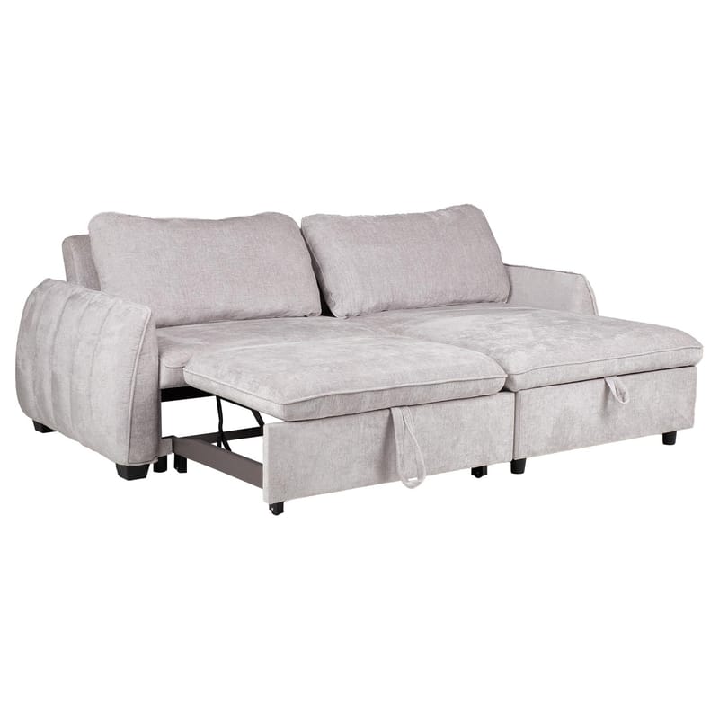 Hörnbäddsoffa Klevor - Ljusgrå - Möbler - Vardagsrum - Bäddsoffor - Hörnbäddsoffa