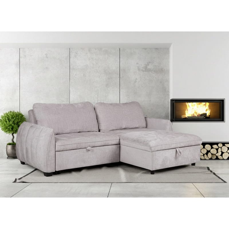 Hörnbäddsoffa Klevor - Ljusgrå - Möbler - Vardagsrum - Bäddsoffor - Hörnbäddsoffa